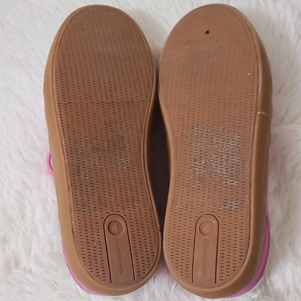 Cat & Jack Girls Pink Sneakers with White Trim - Size 4‎